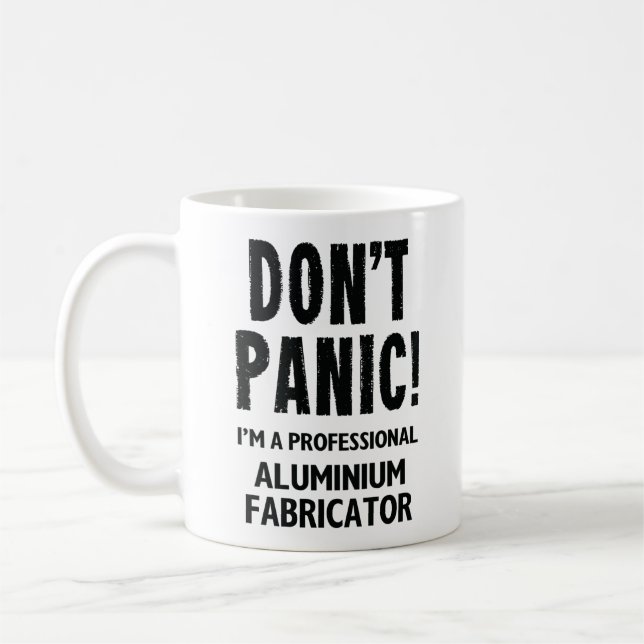 Aluminum Fabricator Coffee Mug (Left)