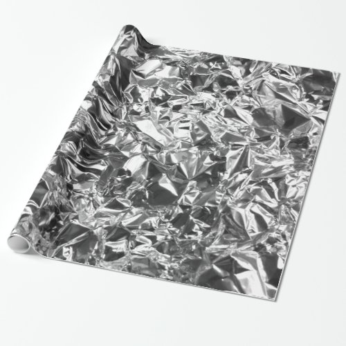 Aluminum Foil Design Silver Color Wrapping Paper