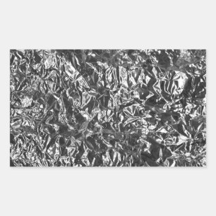 Aluminum Foil Metal Texture Rectangular Sticker
