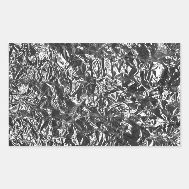 Aluminum Foil Metal Texture Rectangular Sticker (Front)