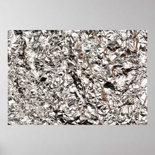 Aluminum foil texture poster