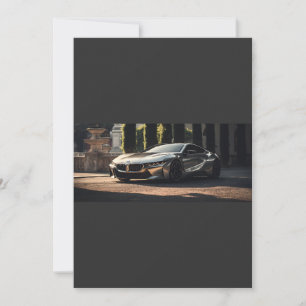 Aluminum Futuristic Race Car Invitation