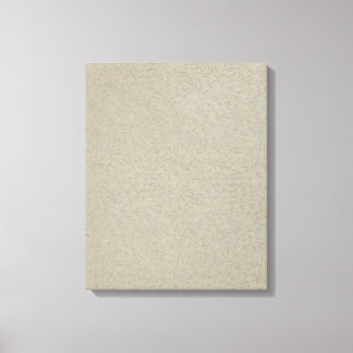 Aluminum Grey Embossed Leaf Vines Canvas Print