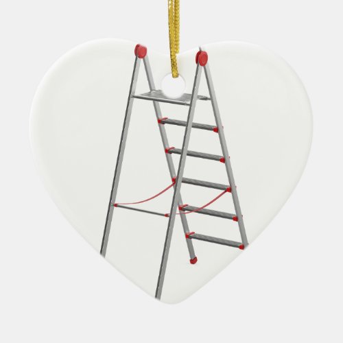 Aluminum ladder ceramic ornament