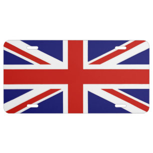 Aluminum License Plate/British Flag License Plate