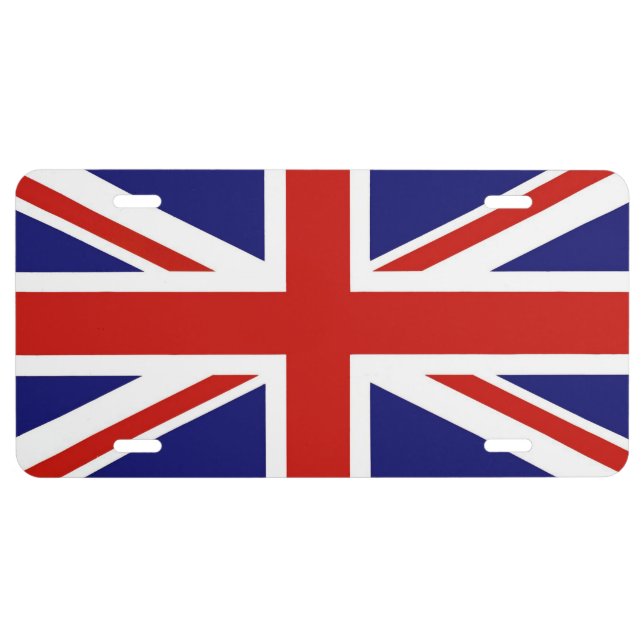 Aluminum License Plate/British Flag Plate (Front)