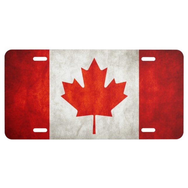 Aluminum License Plate/Canadian Flag License Plate (Front)