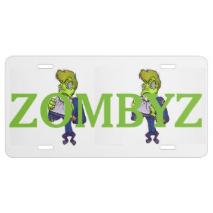 Aluminum License Plate/ZOMBYZ License Plate