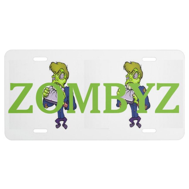 Aluminum License Plate/ZOMBYZ License Plate (Front)