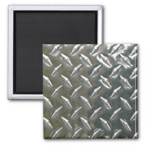 Aluminum Metal Checkerplate Magnet