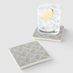 Aluminum Plate Diamond Pattern Stone Coaster