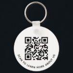 Aluminum QR Code Keychain for Business Logo Round<br><div class="desc">Personalize our round aluminum QR code keychain with your QR code link, business logo (on opposite side), and custom text. It’s lightweight, thin, and waterproof. QR keychains are a handy way for you to share your information, and they are useful promotional swag for customers. The round keychain has a 2...</div>