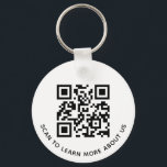Aluminum QR Code Keychain for Business Logo Round<br><div class="desc">Personalize our round aluminum QR code keychain with your QR code link, business logo (on opposite side), and custom text. It’s lightweight, thin, and waterproof. QR keychains are a handy way for you to share your information, and they are useful promotional swag for customers. The round keychain has a 2...</div>