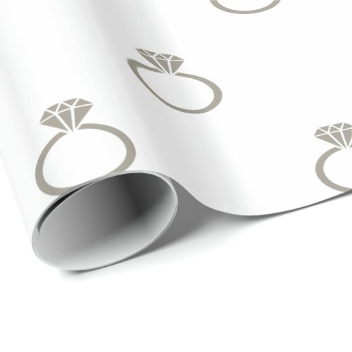 Aluminum Silver Gray Engagement Rings on White Wrapping Paper