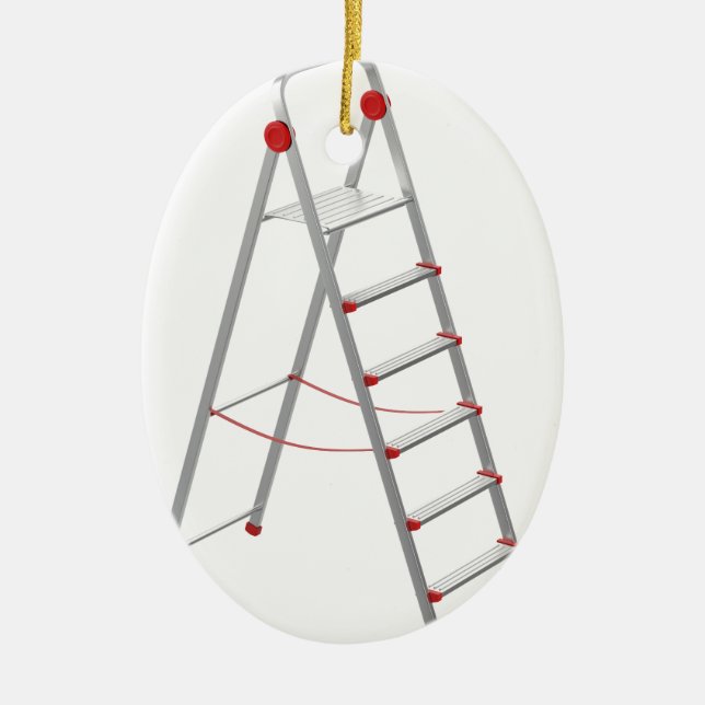 Aluminum step ladder ceramic ornament (Front)