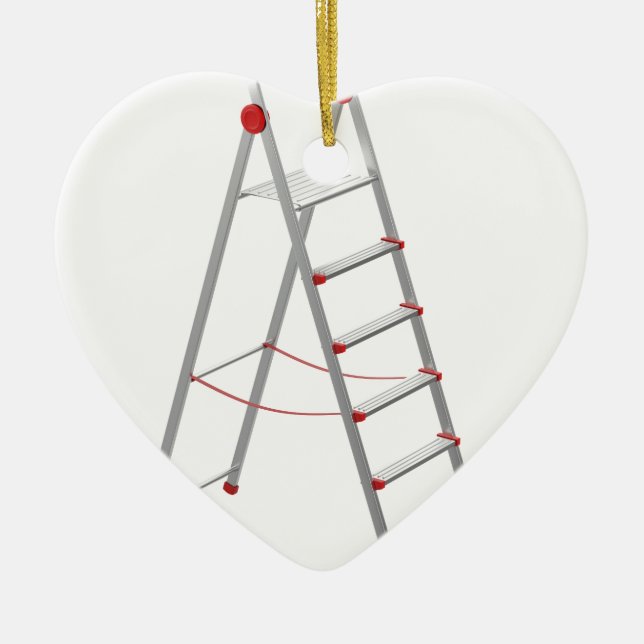 Aluminum step ladder ceramic ornament (Front)