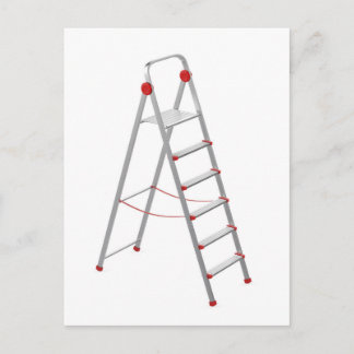 Aluminum step ladder postcard