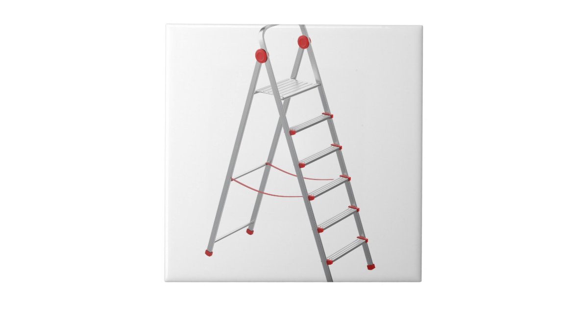 Aluminum step ladder tile | Zazzle