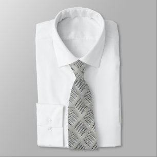 Aluminum Texture Diamond Pattern Neck Tie