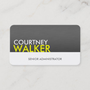 Aluminum & yellow modern business cards