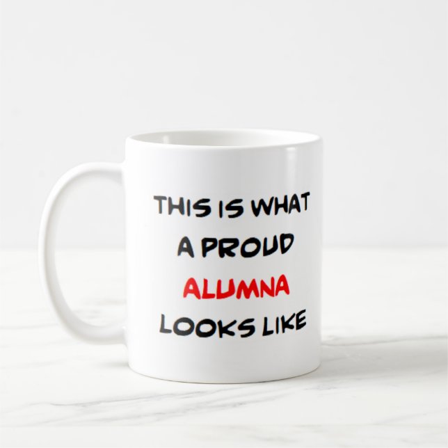 alumna, proud coffee mug (Left)