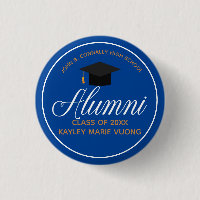 Alumni Blue Gold High School Custom Name Tag