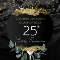 Alumni Class Reunion Any Year Black and Gold Balloon