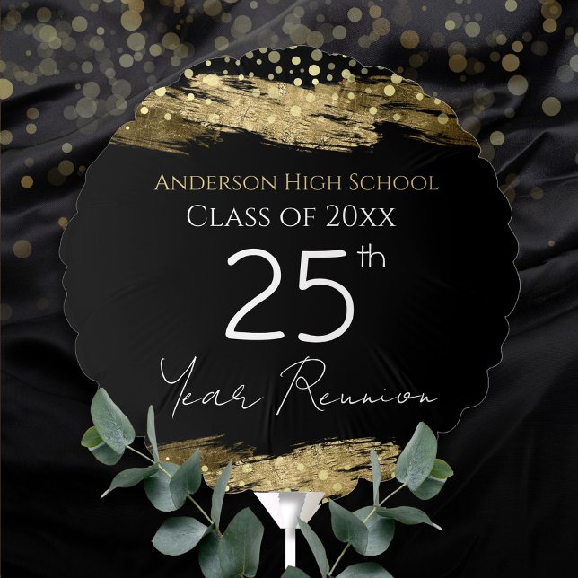 Alumni Class Reunion Any Year Black and Gold Balloon (Creator Uploaded)