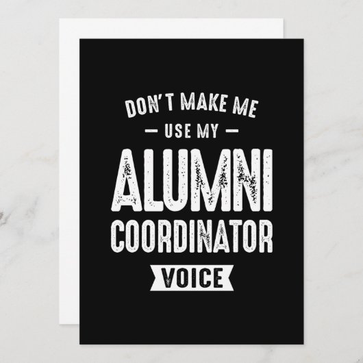 Alumni Coordinator Job Occupation (Front/Back)
