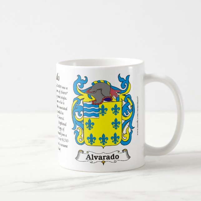 Alvarado Family Coat of Arms Mug (Right)