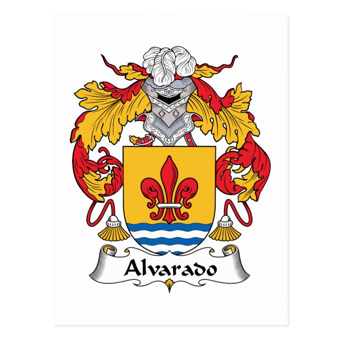 Alvarado Family Crest Post Card