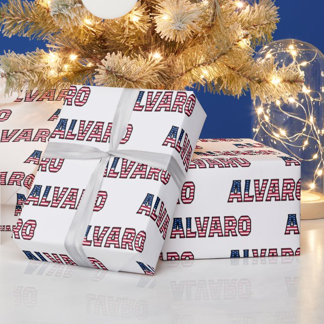 Alvaro First Name USA US Gift Paper (Holidays)
