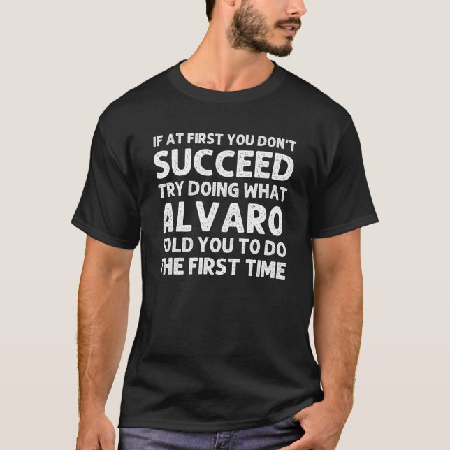 ALVARO Gift Name Personalized Birthday Funny Chris T-Shirt (Front)