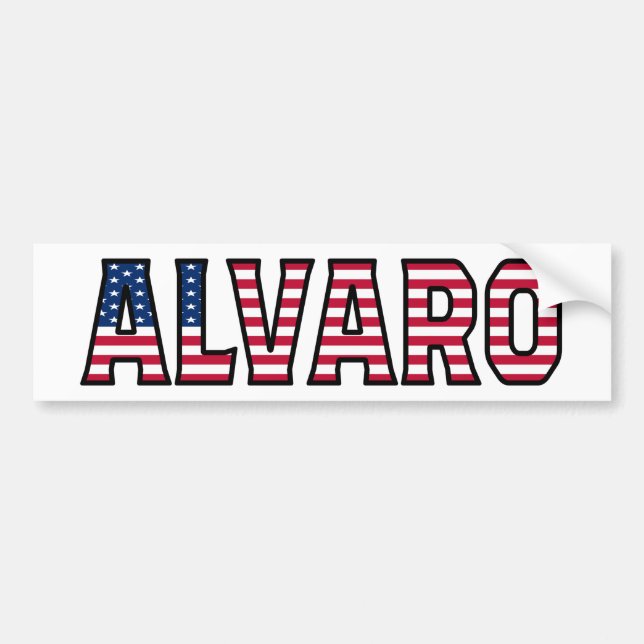 Alvaro Name Vorname USA Aufkleber Sticker Auto (Front)