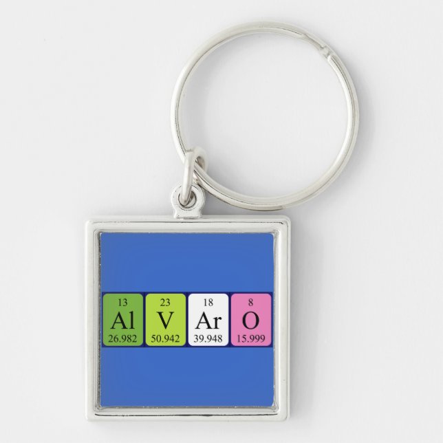 Alvaro periodic table name keyring (Front)