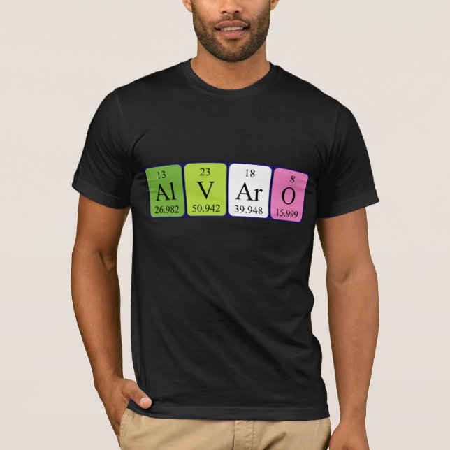 Alvaro periodic table name shirt (Front)