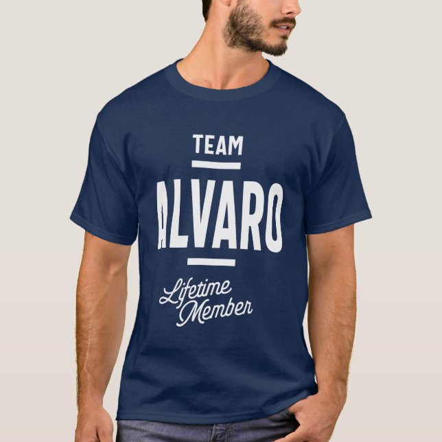 Alvaro Personalized Name Birthday Gift T-Shirt (Front)