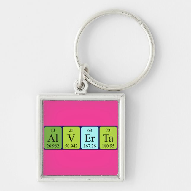Alverta periodic table name keyring (Front)