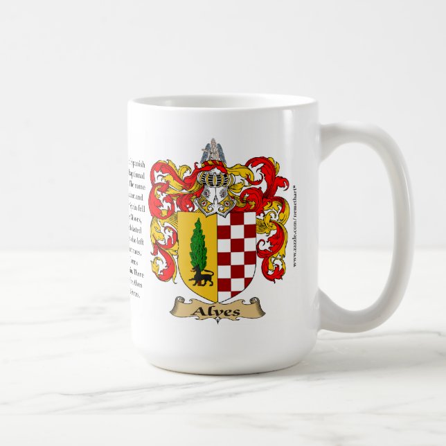 Alves, the Origin, the Meaning and the Crest Coffee Mug (Right)