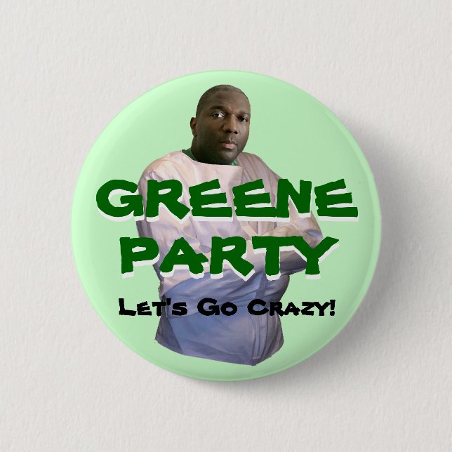 Alvin Greene: Let's Go Crazy! Pinback Button (Front)