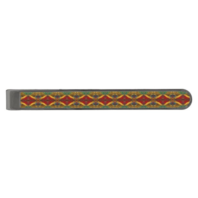Alvina Pattern Gunmetal Finish Tie Bar (Front)