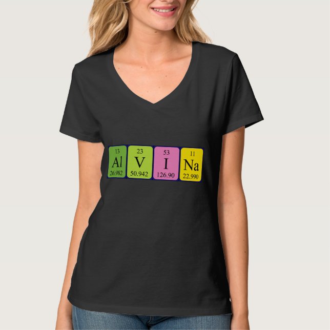 Alvina periodic table name shirt (Front)