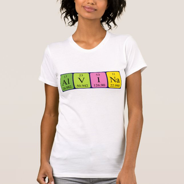 Alvina periodic table name shirt (Front)