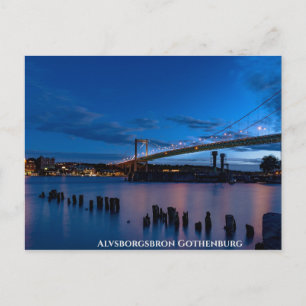 Alvsborgsbron Gothenburg Sunset Sky Postcard