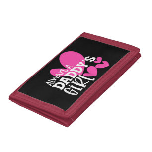Always a Daddy's Girl Shirt Daughter Girls Women Tri-fold Wallet