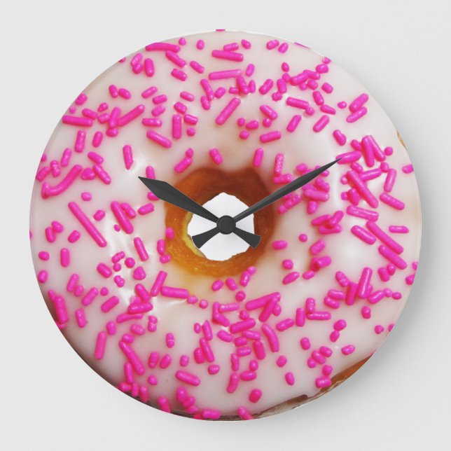 Always a good time for donut large clock (Front)
