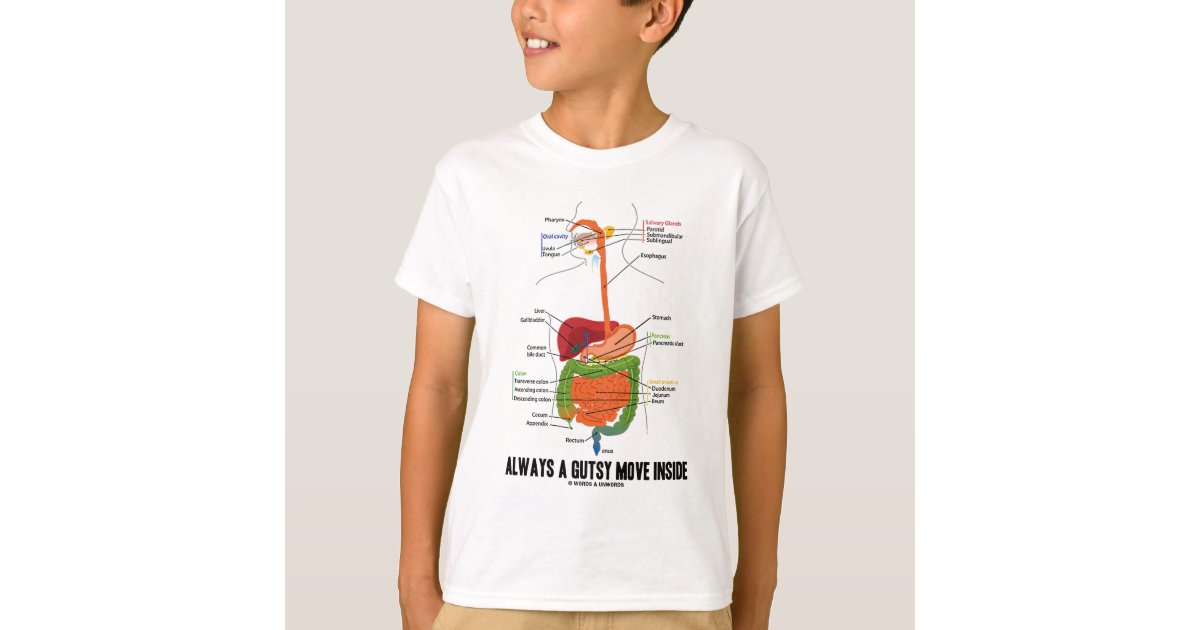 digestive system on t shirt
