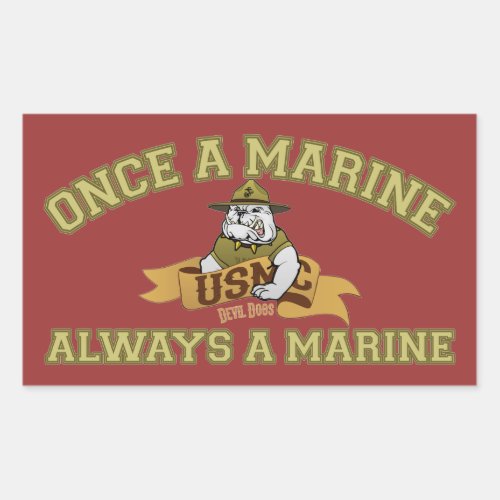 Always A Marine Rectangular Sticker