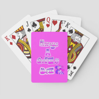 Always a queen bee hot pink poker cards