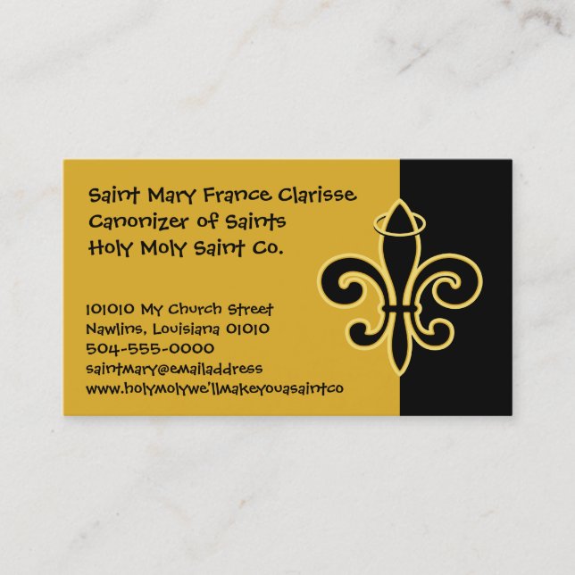Always a SAINT Business Card (Front)